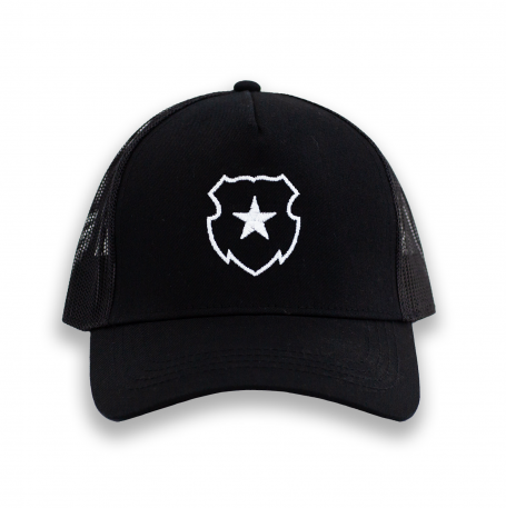 Aris FC Black Cap White Star Logo Embroidery