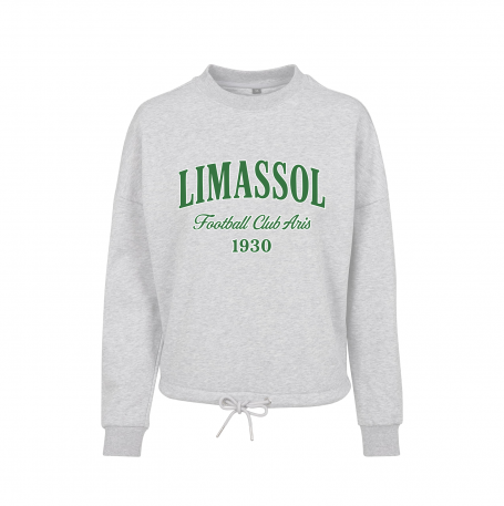 Γυναικείο Oversize Φούτερ χωρίς Κουκούλα Aris FC – Γκρι