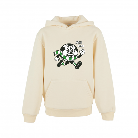 Детская пушистая худи Aris FC, бело-песочная