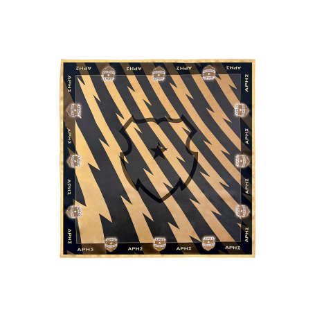 Μεταξωτό μαντήλι Aris FC, 100% μετάξι, σατέν ύφανση, 60×60 εκ.