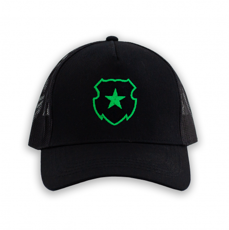 Aris FC Black Cap Green Star Logo Embroidery