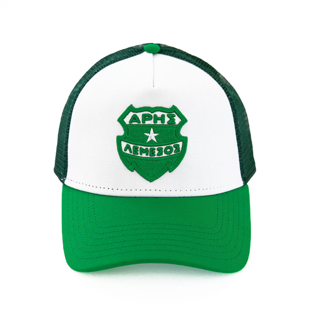 ΠΑΕ Άρης Πράσινο-λευκό λογότυπο με κέντημα Сap